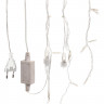 Гирлянда эл.д/улицы подвесная Бахрома 5*0,4/0,6м 180LED (св.провод) цв.белый/синий мерц. арт.725-558