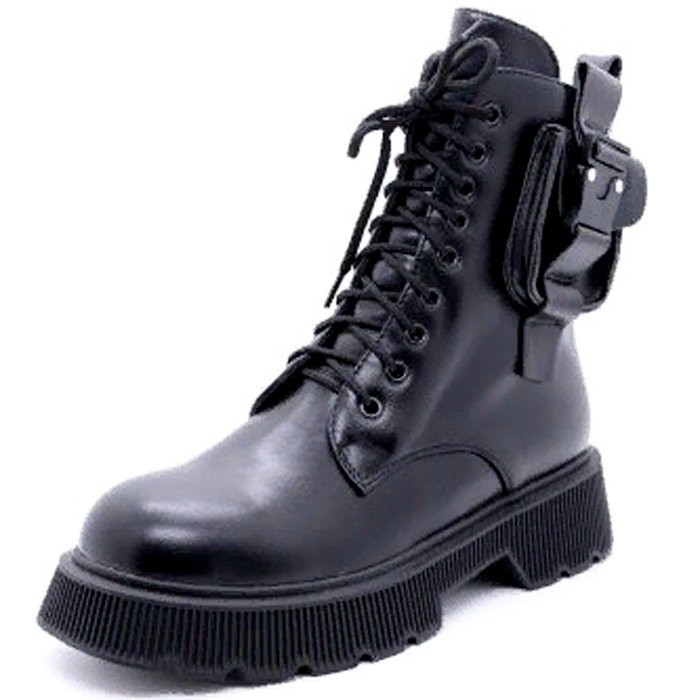 Ботинки для девочки (Yana) черные верх-искуственная кожа подкладка-байка артикул k8670-5