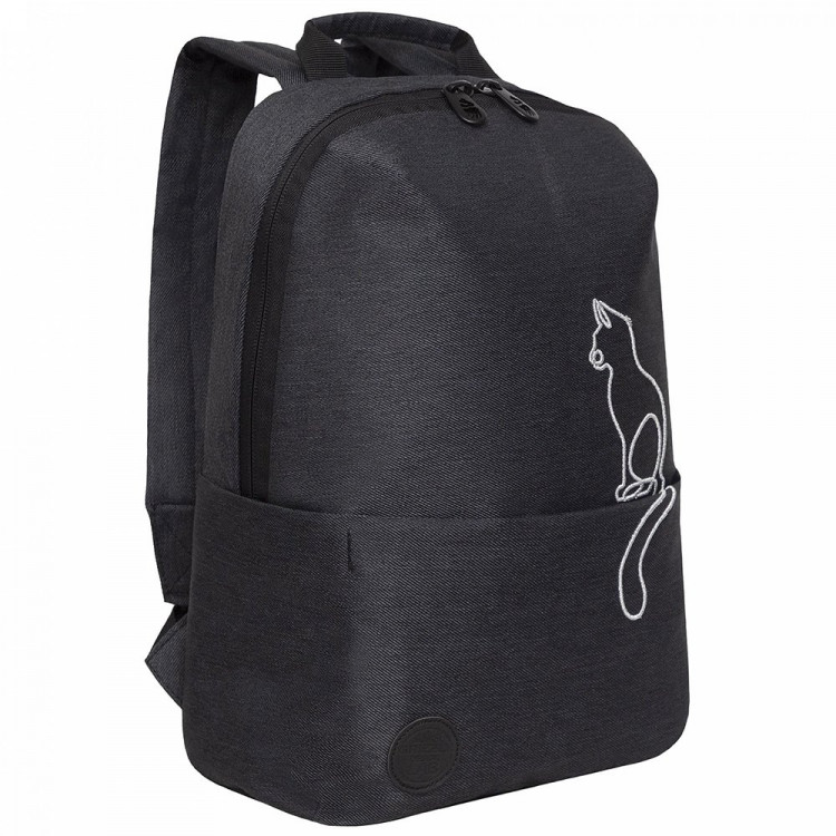Рюкзак для девочек (Grizzly) арт.RXL-320-1/5 черный-серебро 24х34х12 см
