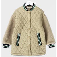 Парка осенняя для девочки (DELORAS) арт.21955 размерный ряд 34/134-44/164 цвет светло-бежевый