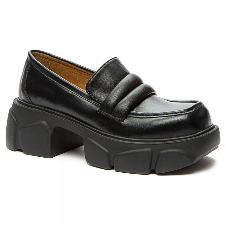 Туфли для девочки (KEDDO) черные верх-искусственная кожа подкладка-натуральная кожа артикул 538808/07-01