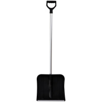 Лопата снеговая пластик 400*370 мм с черенком алюминий с оцинк. наконечником Vega арт.329767