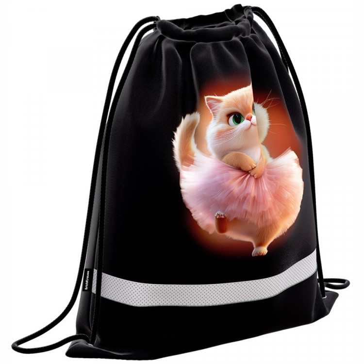 Сумка для сменной обуви 1 отделение с вентиляцией ErichKrause Прима-кошка 41х50 см арт.64950