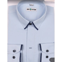 Сорочка детская приталенная длинный рукав размерный ряд 29/116-122-36/158-164  цвет голубой Brostem арт.BRDS2A18-61d**