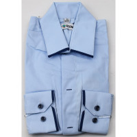 Сорочка детская приталенная длинный рукав размерный ряд 29/116-122-36/158-164  цвет голубой Brostem арт.BRDS2A18-61d**