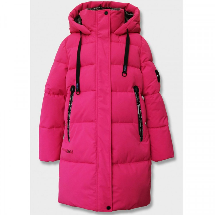 Пальто зимний для девочки (Deloras) арт.21895 размерный ряд 34/134-44/164 цвет фуксия