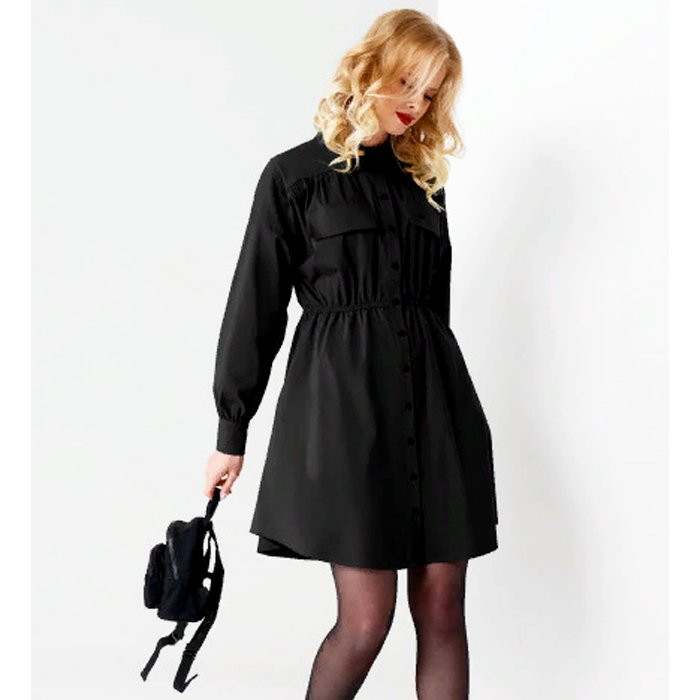 Платье для девочки (PANDA) артикул 67580z  размер 42/164-46/164 цвет черный