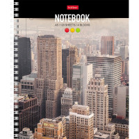 Тетрадь А5 клетка 120 листов на гребне (Hatber) City Style с 3 разделителями арт 18890