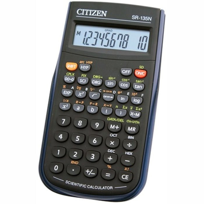 Калькулятор научный 128 функций CITIZEN 76*141*09 (SR-135N) 10разрядный, подходит для ЕГЭ