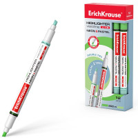 Маркер флуорисцентный ErichKrause Visioline V-16 Neon+Pastel скош. зеленый арт.56016 (Ст.12)