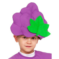 Маска-шапочка карнавальная ткань (САД_ОГОРОД) "Виноград" цв.фиолетовый/зелёный р.52-54 арт.4219
