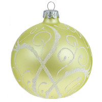 Шар стекло без упаковки /1шт/ 11см "Хаос" зеленый арт.716129_7