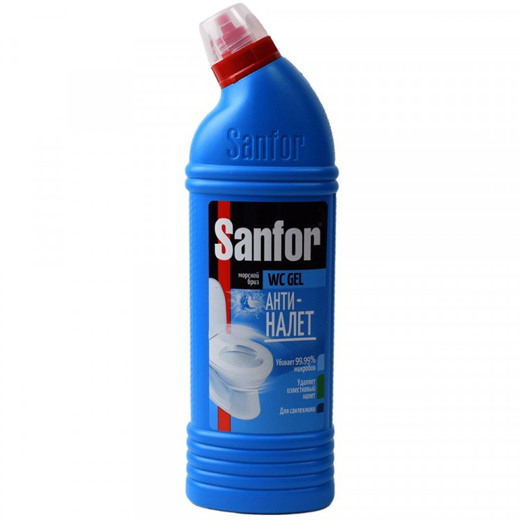 Чистящее средство для сантехники Sanfor 750г WC gel, морской бриз арт.1549 (Ст.15)