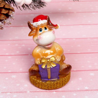 Копилка СГ "Бычок Дымок новогодний" 8см арт.541-317