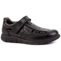 Полуботинки для мальчика (Kapika) черные верх-натуральная кожа подкладка-натуральная кожа размер 30-34 артикул 23851T-1