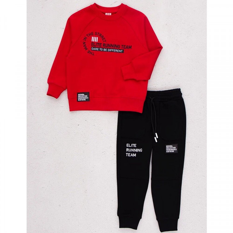 Комплект для мальчика арт.DMB 4978 размер 28/104-32/128 (свитшот+брюки) цвет красный