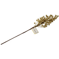 Украшение декоративное "Ветка. Ягоды" 62см цв.золото арт.259-713