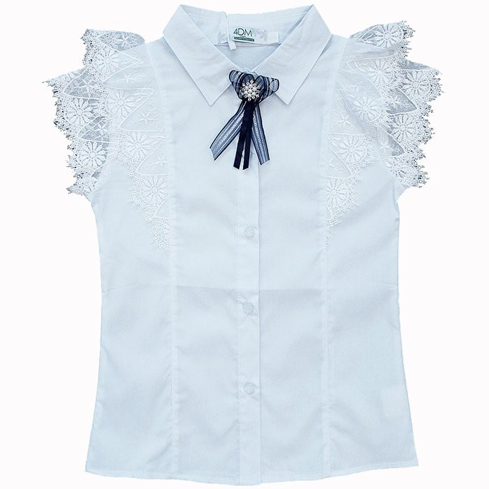 Блузка для девочки (Чудо мое) короткий рукав цвет белый арт.S 331 A размер 38/146