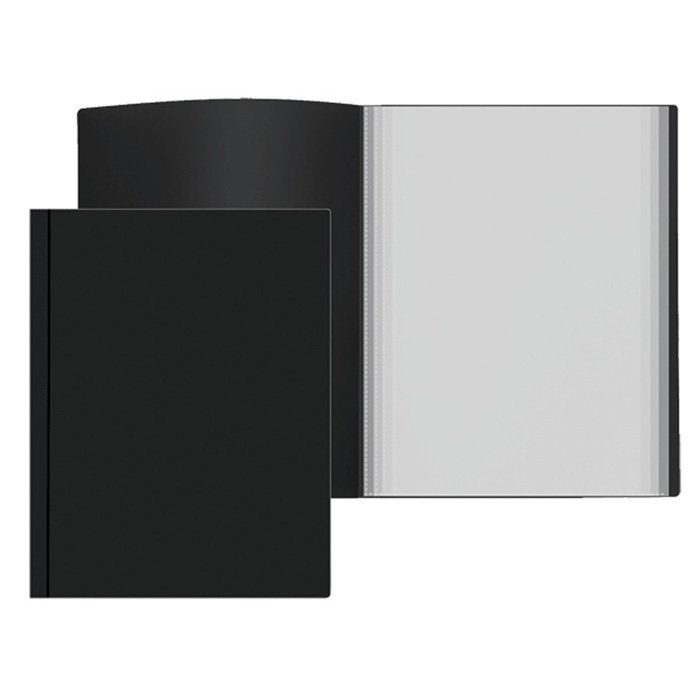 Папка 20 файлов 0,50мм пластиковая  Attomex черный арт.3101404