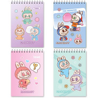 Блокнот А7 мягкая обложка на гребне 40 листов (Mazari) Зубастик ассорти арт.M-17337