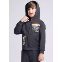 Толстовка для мальчика (CLE) артикул 836043/47ун_п2 размерный ряд 28/104-32/128 цвет темно-серый