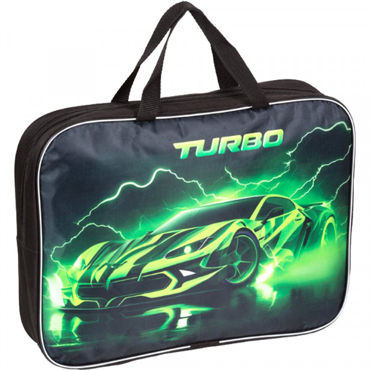 Папка А4 текстиль на молнии ручка-тесьма (deVENTE) Turbo с расширением арт.8053582