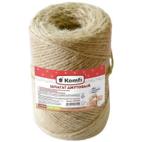 Шпагат джутовый 1,2 кТекс 100м бобина толщина 2мм арт