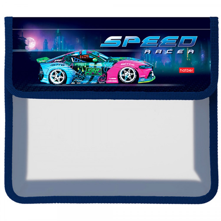 Папка школьная для тетрадей А5 на липучке 2 отделения (Hatber) City racing арт.AMp_06063
