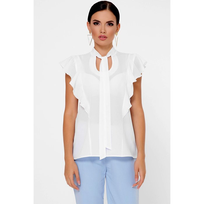 Блузка для девочки (Multibrend) короткий рукав цвет белый арт.1782C размер 44/170