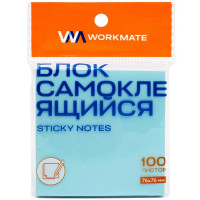 Блок самоклеющийся 76*76 100л пастельно-голубой (Workmate) арт.14-2160 (Ст.12)