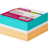 Блок для записи цветной, размер 9*9*5 склеенный 80г/м2 белизна 90% (Attache) арт.447452 (Ст.36)