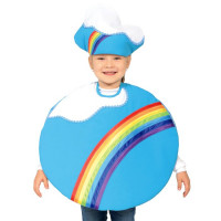 Костюм карнавальный РАДУГА (накидка,шапка) р.34/128 ткань арт.5288
