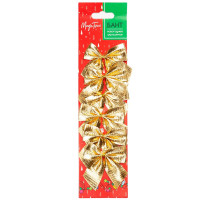 Украшение декоративное "Бант" 06шт/наб 05см цв.золотой арт.93273