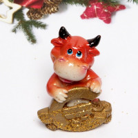 Статуэтка СГ "Бычок Дымок с денежкой" 6см арт.541-305