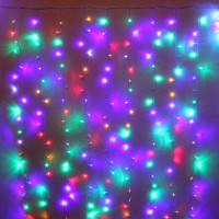 Гирлянда эл.д/улицы занавес Дождь 2*6м 960LED (св.провод) цв.мульти мерц. арт.183-042