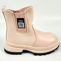 Ботинки для девочки (Леопард) розовый верх-искусственная кожа подкладка -натуральный мех артикул ld-3920-3-3