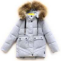 Куртка зимняя для девочки (MULTIBREND) арт.scs-7703-1 цвет серый