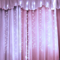 Гирлянда эл.д/дома занавес Дождь 3*3м 300LED "Бриллиант" цв.белый (с.провод) 8реж. арт.725-0584