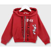 Бомбер для девочки (Deloras) артикул 19451 р.26/98-32/128 цвет красный