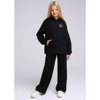 Костюм спортивный для девочки артикул CLE 849516/70у_п размер 32/128-42/158 трикотажный цвет черный