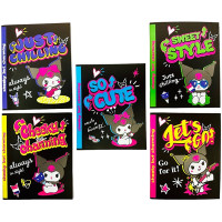 Тетрадь А5 клетка 48 листов скоба (CENTRUM) Kuromi обложка софт-тач ассорти арт.74889