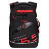 Рюкзак для мальчика (Grizzly) арт.RB-450-2/1 черный-красный 40х25х22 см