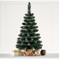 Елка настольная 90см (хвоя ПВХ, подскавка пенек+мешковина) "Канадская" арт.ЕНК 09