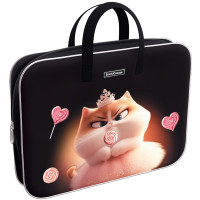 Папка А4 текстиль на молнии ручка-тесьма (ErichKrause) Prima Cat арт.64982