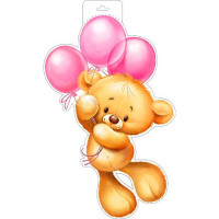 Плакат "Мишка на шарах" арт.P34-394