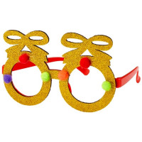 Очки карнавальные "Банты" 14,5*13см желтый арт.78214