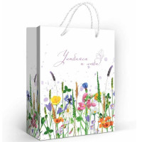 Пакет подароч. бумаж. 23*18см "Улыбайся и люби" арт.10000216