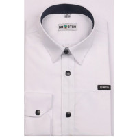 Сорочка подростковая приталеная длинный рукав размерный ряд 36/158-164(XXS)-41/176-182(XL) цвет белый Brostem арт.3LBX14-1X** на кнопках