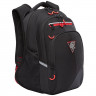 Рюкзак для мальчика школьный (Grizzly) арт.RB-250-2/1 черный - красный 26х38х20см