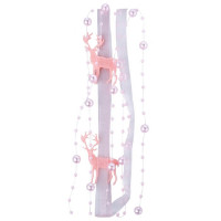 Украшение декоративное "Бусы" 140см Олени и бусины розоые арт.87179